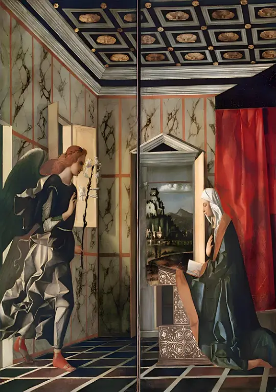 Giovanni Bellini | Die Verkündigung - 1489 | Giclée Kunstdruck gerahmt