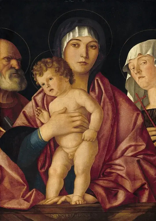 Giovanni Bellini | Madonna og barn med helgen - 1460 | Indrammet kunsttryk | Renæssance | formida