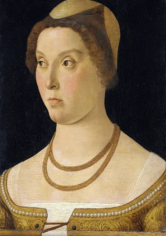 Giovanni Bellini | Portræt af en kvinde - 1450 | Indrammet kunsttryk | Renæssance | formida