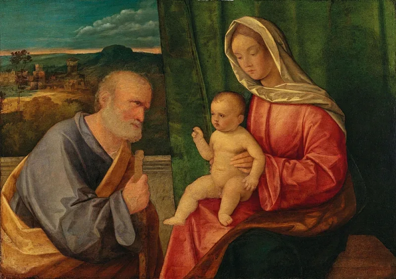 Giovanni Bellini | Den hellige familie - 1475 | Indrammet kunsttryk | Renæssance | formida
