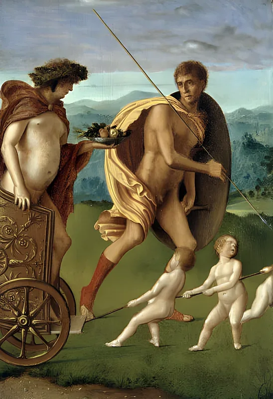 Giovanni Bellini | Standhaftigkeit - 1490 | Giclée Kunstdruck gerahmt