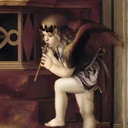 Giovanni Bellini | Musizierender Engel - 1487 | Giclée Kunstdruck gerahmt