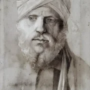 Giovanni Bellini | Mann mit Turban - 1490 | Giclée Kunstdruck gerahmt