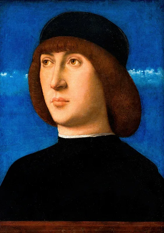 Giovanni Bellini | Portræt af en ung mand - 1490 | Indrammet kunsttryk | Renæssance | formida
