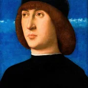 Giovanni Bellini | Portræt af en ung mand - 1490 | Indrammet kunsttryk | Renæssance | formida