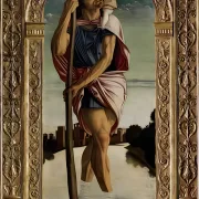 Giovanni Bellini | Der heilige Christophorus - 1466 | Giclée Kunstdruck gerahmt