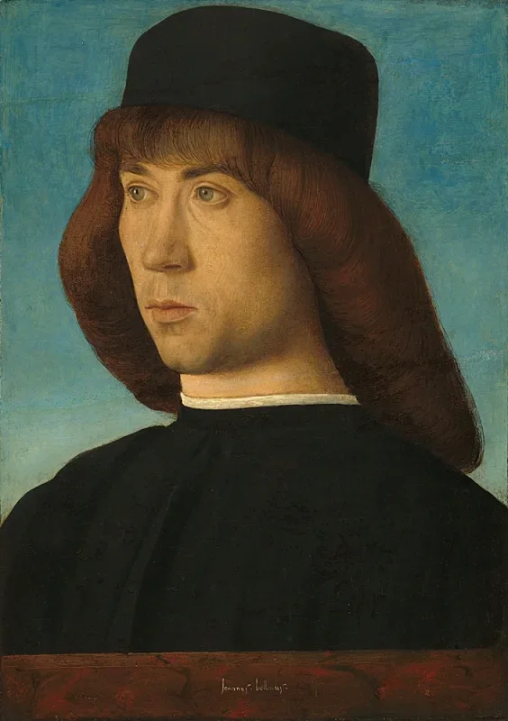 Giovanni Bellini | Porträt eines jungen Mannes – 1490 | Giclée Kunstdruck gerahmt
