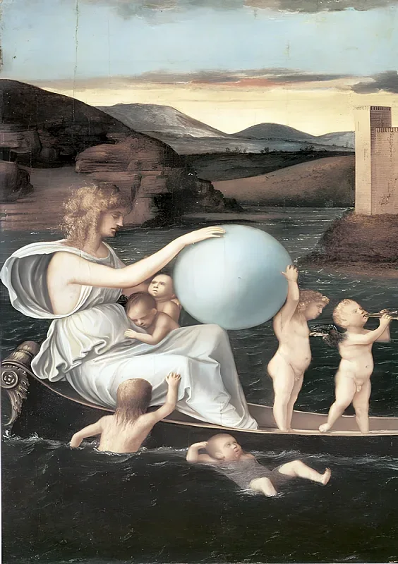 Giovanni Bellini | Vier Allegorien Schicksal - 1490 | Giclée Kunstdruck gerahmt