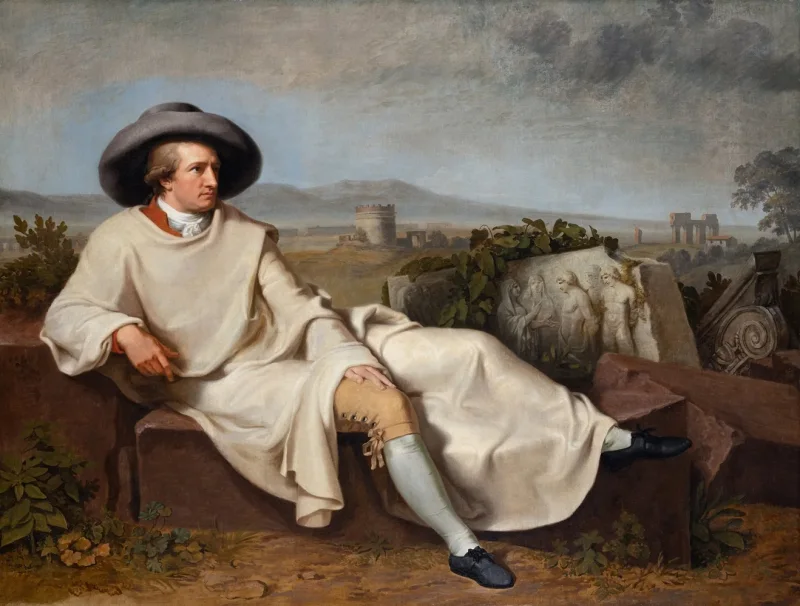 Wilhelm Tischbein – Goethe in der römischen Campagna 1787 | Giclée Kunstdruck gerahmt
