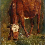 Grasende rote Färse - 1843