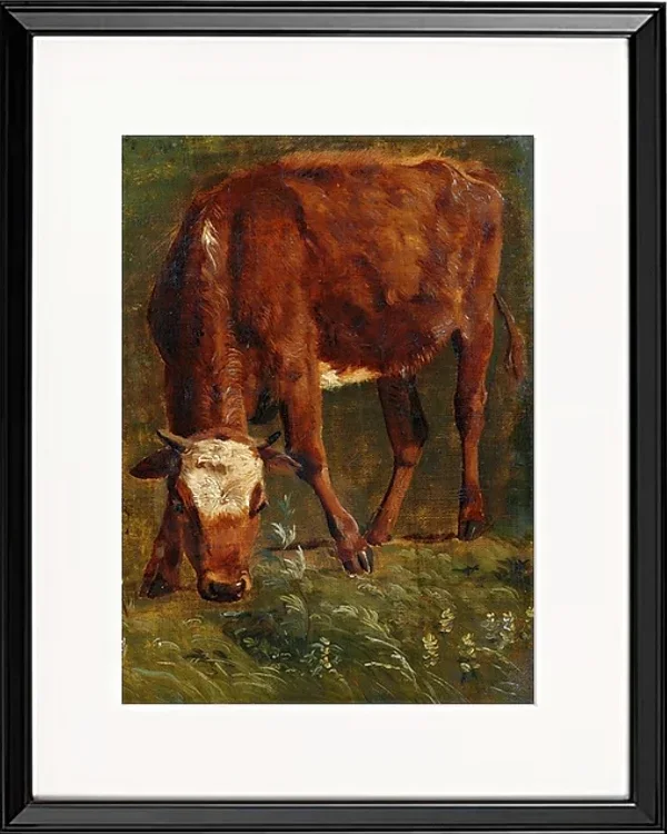 Grasende rote Färse - 1843