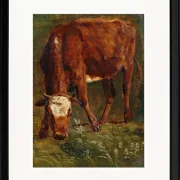 Grasende rote Färse - 1843