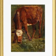 Grasende rote Färse - 1843