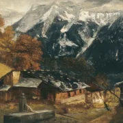 Gustave Courbet | En alpescene - 1874  | Indrammet kunsttryk | Realisme