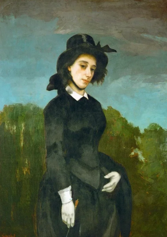 Gustave Courbet | Kvinde i ridetøj - 1850 | Indrammet kunsttryk | Realisme