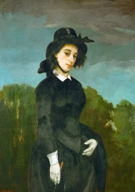 Gustave Courbet | Kvinde i ridetøj - 1850 | Indrammet kunsttryk | Realisme