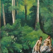 Gustave Courbet | Badende i skoven - 1865  | Indrammet kunsttryk | Realisme