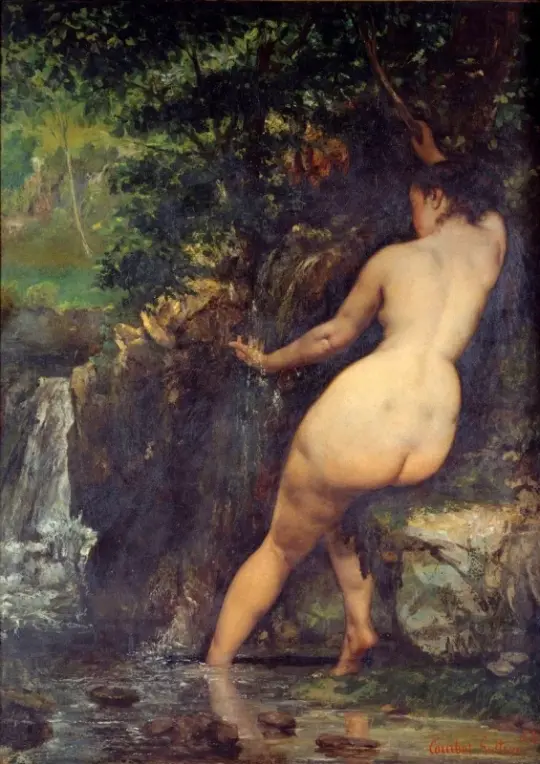 Gustave Courbet | Badende ved kilden - 1868 | Indrammet kunsttryk | Realisme