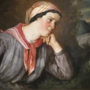 Gustave Courbet | Bondekvinde med sjal – 1849 | Indrammet kunsttryk | Realisme