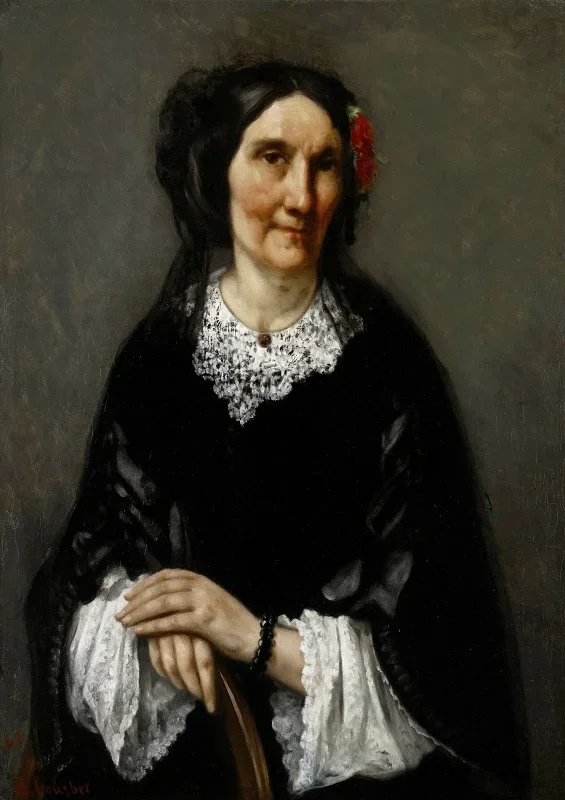 Gustave Courbet | Portræt af Anika Psalmon - 1862 | Indrammet kunsttryk | Realisme