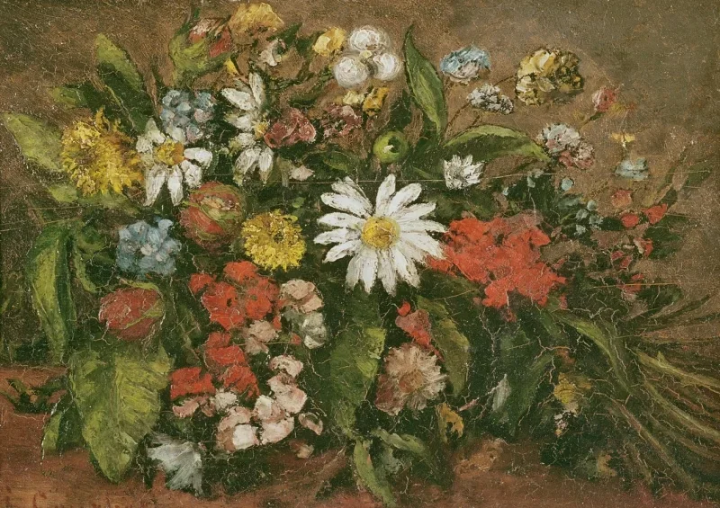 Gustave Courbet | Blomster - 1871 | Indrammet kunsttryk | Realisme
