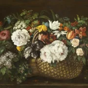 Gustave Courbet | Blomster i en kurv - 1863 | Indrammet kunsttryk | Realisme