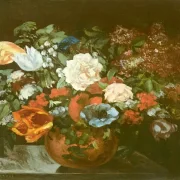Gustave Courbet | Blomsterbuket - 1863 | Indrammet kunsttryk | Realisme