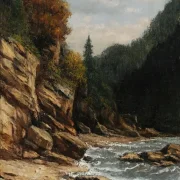 Gustave Courbet | Genèvesøens bredder – 1868 | Indrammet kunsttryk | Realisme