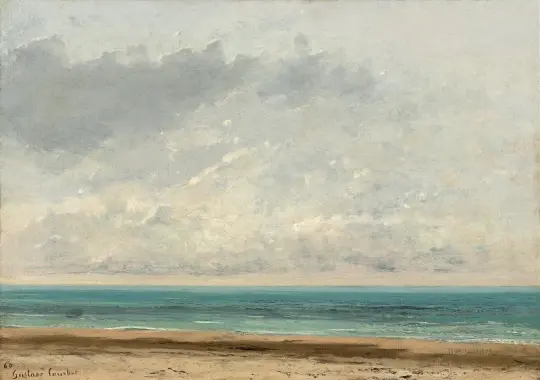 Gustave Courbet | Roligt hav – 1866 | Indrammet kunsttryk | Realisme