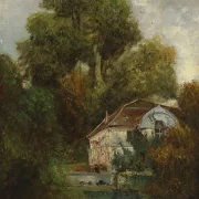 Gustave Courbet – Das Château de Beaulieu, in der Nähe von Lausanne 1875 | Giclée Kunstdruck gerahmt