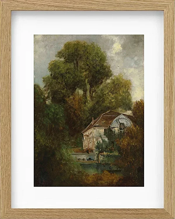 Gustave Courbet – Das Château de Beaulieu, in der Nähe von Lausanne 1875 | Giclée Kunstdruck gerahmt