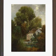 Gustave Courbet – Das Château de Beaulieu, in der Nähe von Lausanne 1875 | Giclée Kunstdruck gerahmt