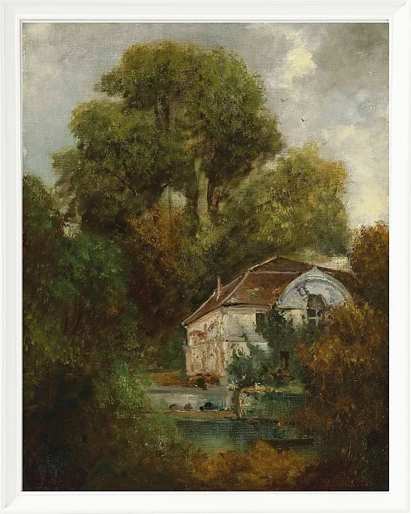 Gustave Courbet – Das Château de Beaulieu, in der Nähe von Lausanne 1875 | Giclée Kunstdruck gerahmt