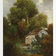 Gustave Courbet – Das Château de Beaulieu, in der Nähe von Lausanne 1875 | Giclée Kunstdruck gerahmt