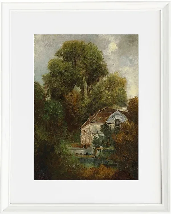 Gustave Courbet – Das Château de Beaulieu, in der Nähe von Lausanne 1875 | Giclée Kunstdruck gerahmt