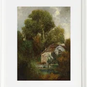 Gustave Courbet – Das Château de Beaulieu, in der Nähe von Lausanne 1875 | Giclée Kunstdruck gerahmt