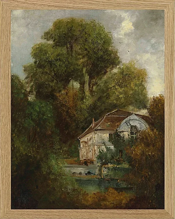 Gustave Courbet – Das Château de Beaulieu, in der Nähe von Lausanne 1875 | Giclée Kunstdruck gerahmt