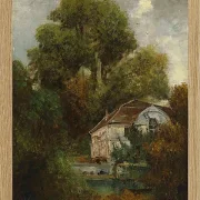 Gustave Courbet – Das Château de Beaulieu, in der Nähe von Lausanne 1875 | Giclée Kunstdruck gerahmt