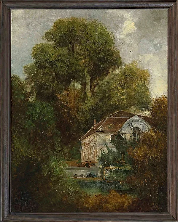 Gustave Courbet – Das Château de Beaulieu, in der Nähe von Lausanne 1875 | Giclée Kunstdruck gerahmt
