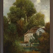Gustave Courbet – Das Château de Beaulieu, in der Nähe von Lausanne 1875 | Giclée Kunstdruck gerahmt