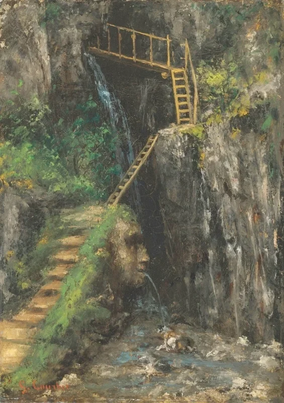 Gustave Courbet | Saillon Gorges - 1875 | Indrammet kunsttryk | Realisme