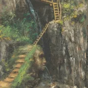 Gustave Courbet | Saillon Gorges - 1875 | Indrammet kunsttryk | Realisme