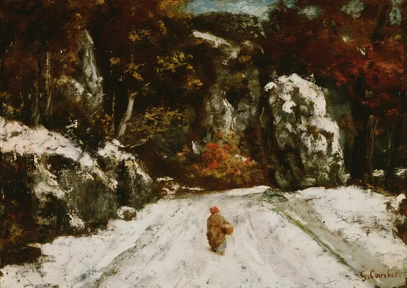 Gustave Courbet | Winter im Jura - 1875 | Gerahmter Kunstdruck | Realismus
