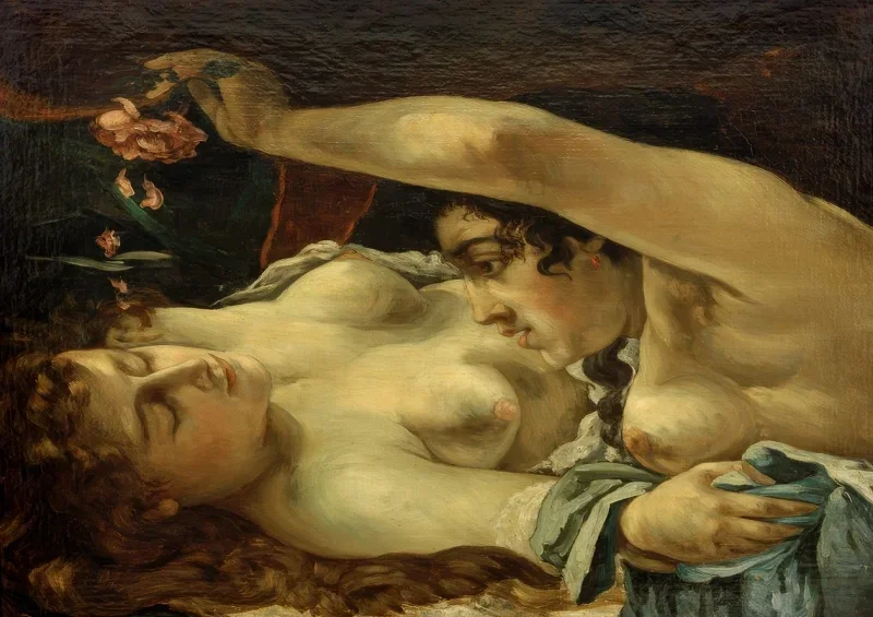 Gustave Courbet | Opvågningen - 1866 | Indrammet kunsttryk | Realisme