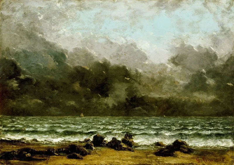 Gustave Courbet | Havet - 1865 | Indrammet kunsttryk | Realisme
