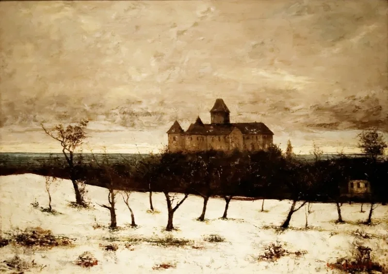 Gustave Courbet | Blonay Slot - 1875 | Indrammet kunsttryk | Realisme