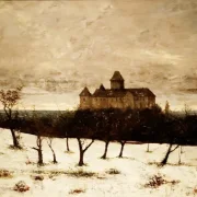 Gustave Courbet | Blonay Slot - 1875 | Indrammet kunsttryk | Realisme