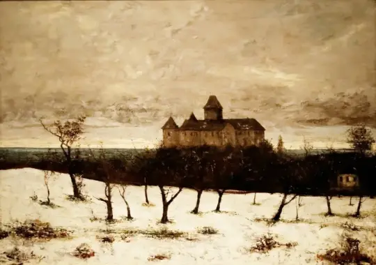 Gustave Courbet | Blonay Slot - 1875 | Indrammet kunsttryk | Realisme