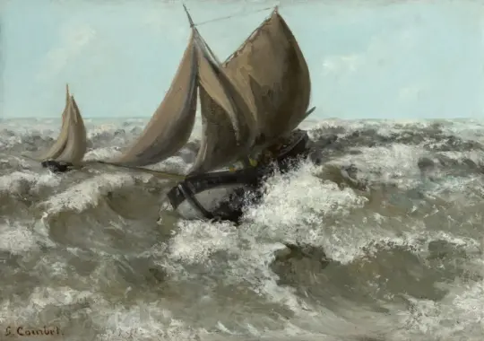 Gustave Courbet | Sejlbåden - 1869 | Indrammet kunsttryk | Realisme
