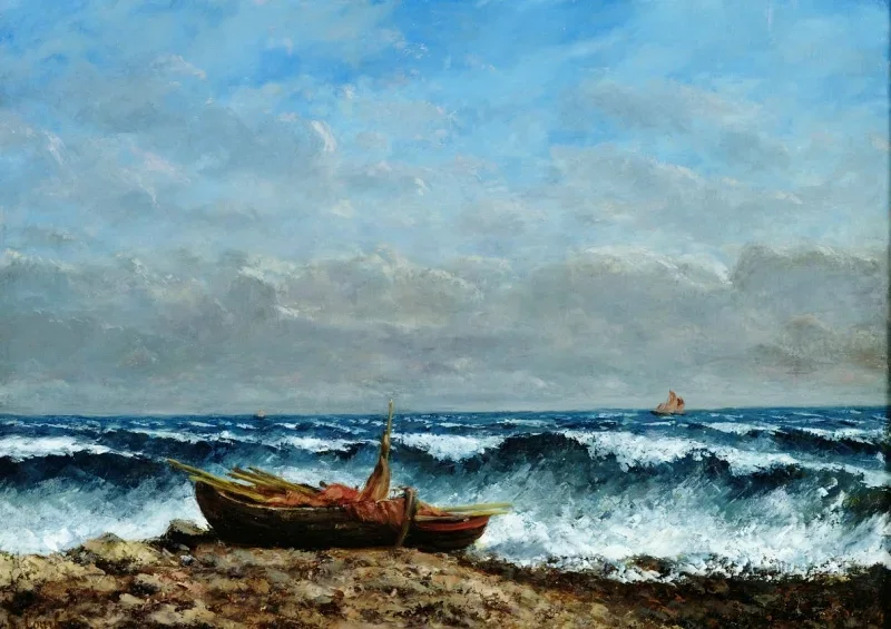 Gustave Courbet | Det stormfulde hav - 1850 | Indrammet kunsttryk | Realisme